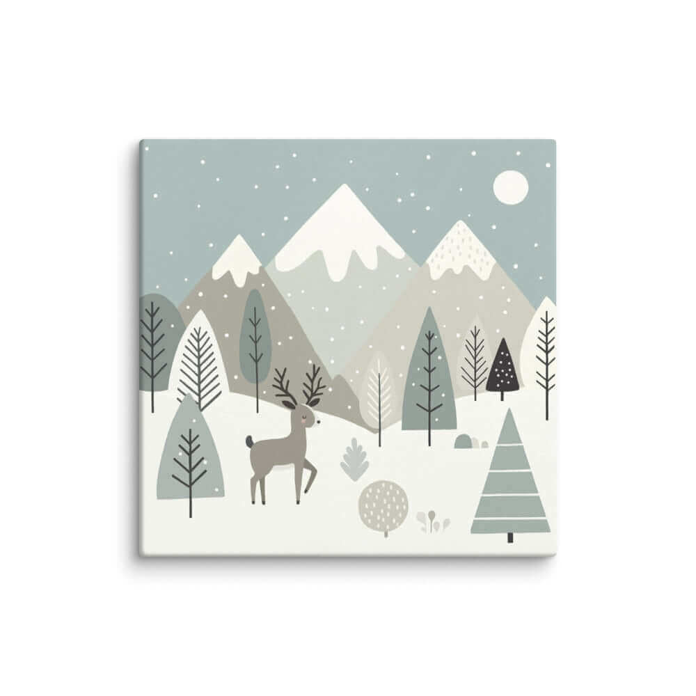 Wondershire, Reindeer in Winter Wonderland Canvas Print, Canvas,canvas print,Childrens Room,Christmas art,Kids Decor,Nursery Art,Nursery Christmas,Nursery Decor,Reindeer Christmas,winter wonderland
