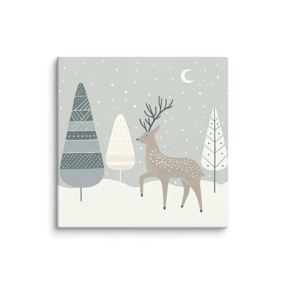 Wondershire, Reindeer in the Woods Canvas Print, Canvas,canvas print,Childrens Room,Christmas art,Kids Decor,Kids room Christmas,Nursery Art,Nursery Christmas,Nursery Decor,Reindeer Christmas Decor