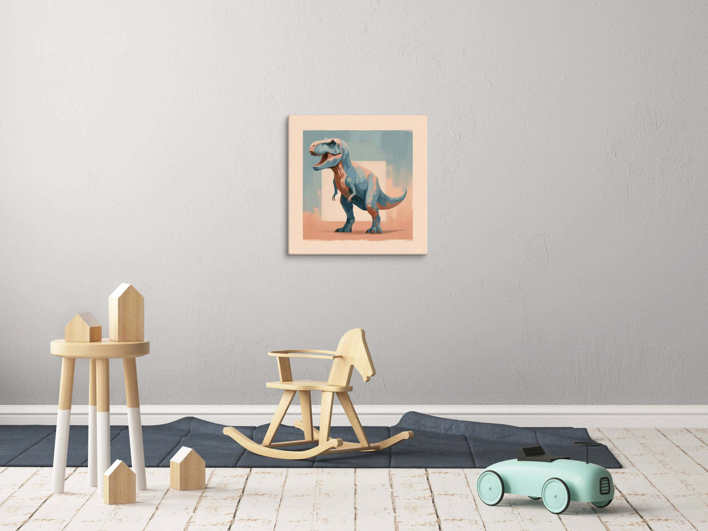 Wondershire, T-Rex Canvas Print – The Blushing Beast, Canvas,cute dinosaur print,dinosaur bedroom decor,dinosaur canvas print,dinosaur nursery decor,dinosaur room print,dinosaur themed gift,dinosaur wall decor,jurassic dinosaur art,kids dinosaur decor,kid