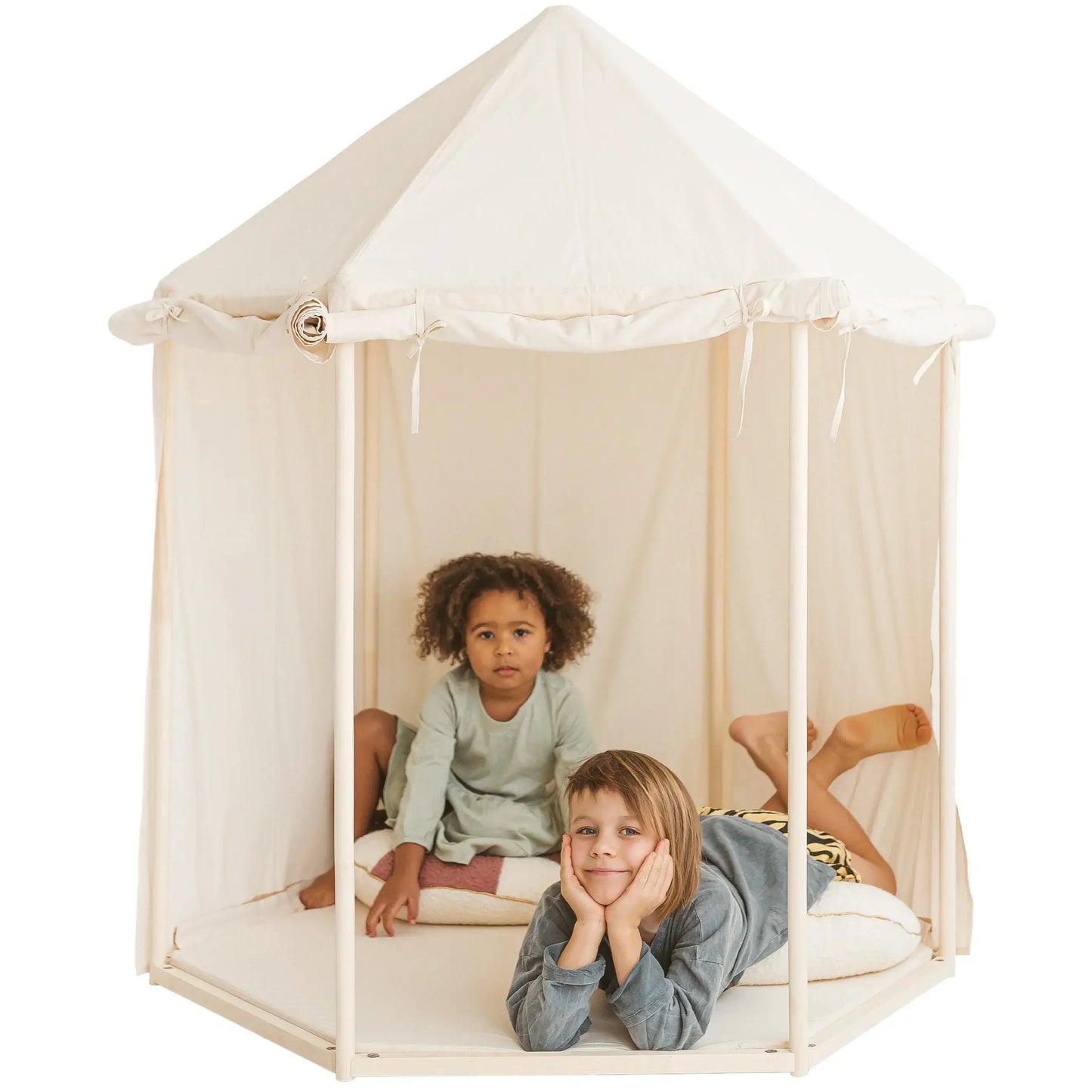 Wondershire, MINICAMP Indoor Playhouse Tent in Pavilion Shape, Canvas Teepee Tent,DIY Indoor Kids Tent,Gift For Kid,Indoor Playhouse,Minicamp,Scandi Teepee For Kids,Tipi Tent,Toddler Teepee Tent