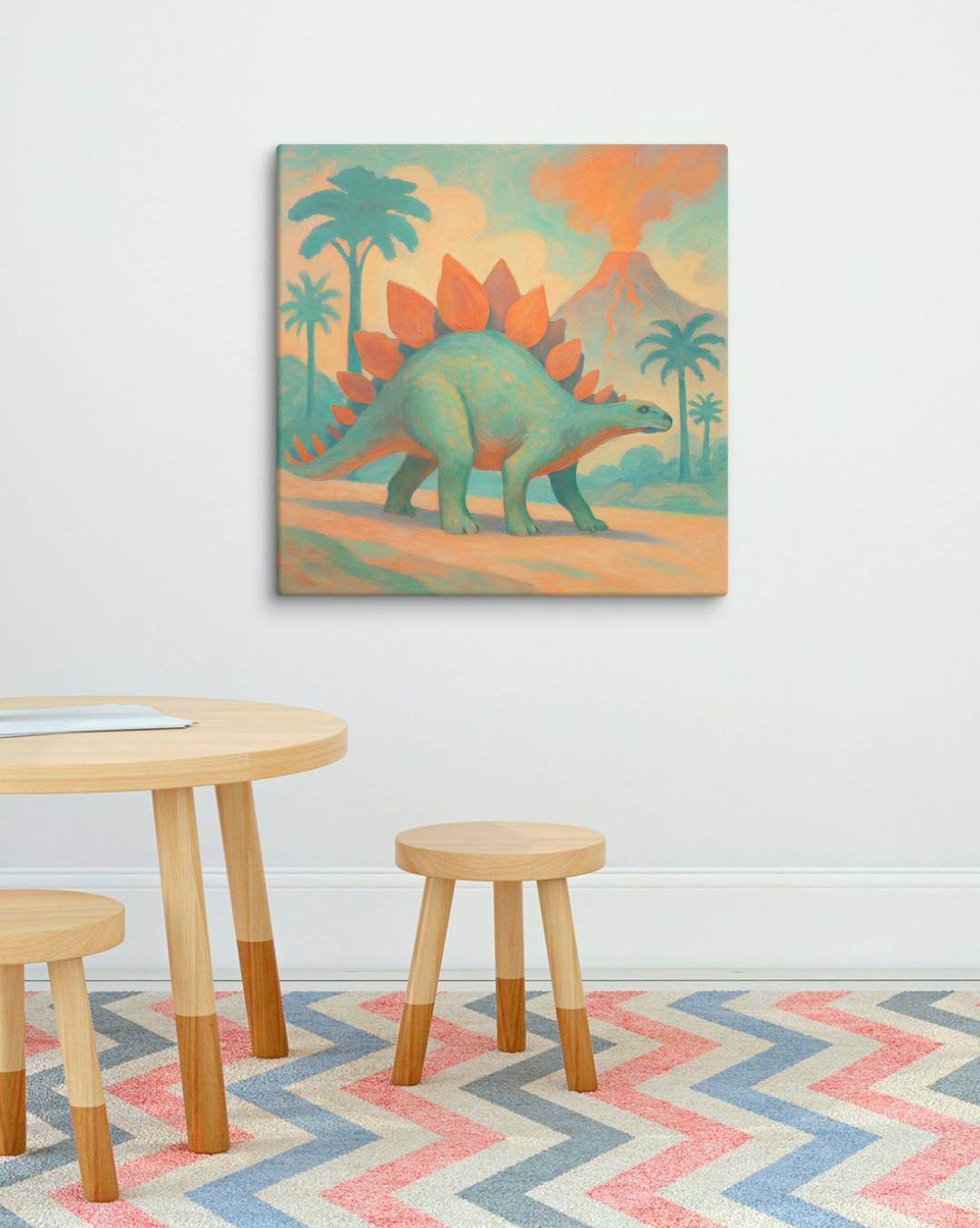 Wondershire, Stegosaurus Canvas Print – Peace in the Valley, Canvas,dino print for baby room,dinosaur bedroom wall art,dinosaur decor for toddlers,dinosaur decor gift,dinosaur kids room design,dinosaur print for kids,dinosaur wall art for nursery,dreamy d