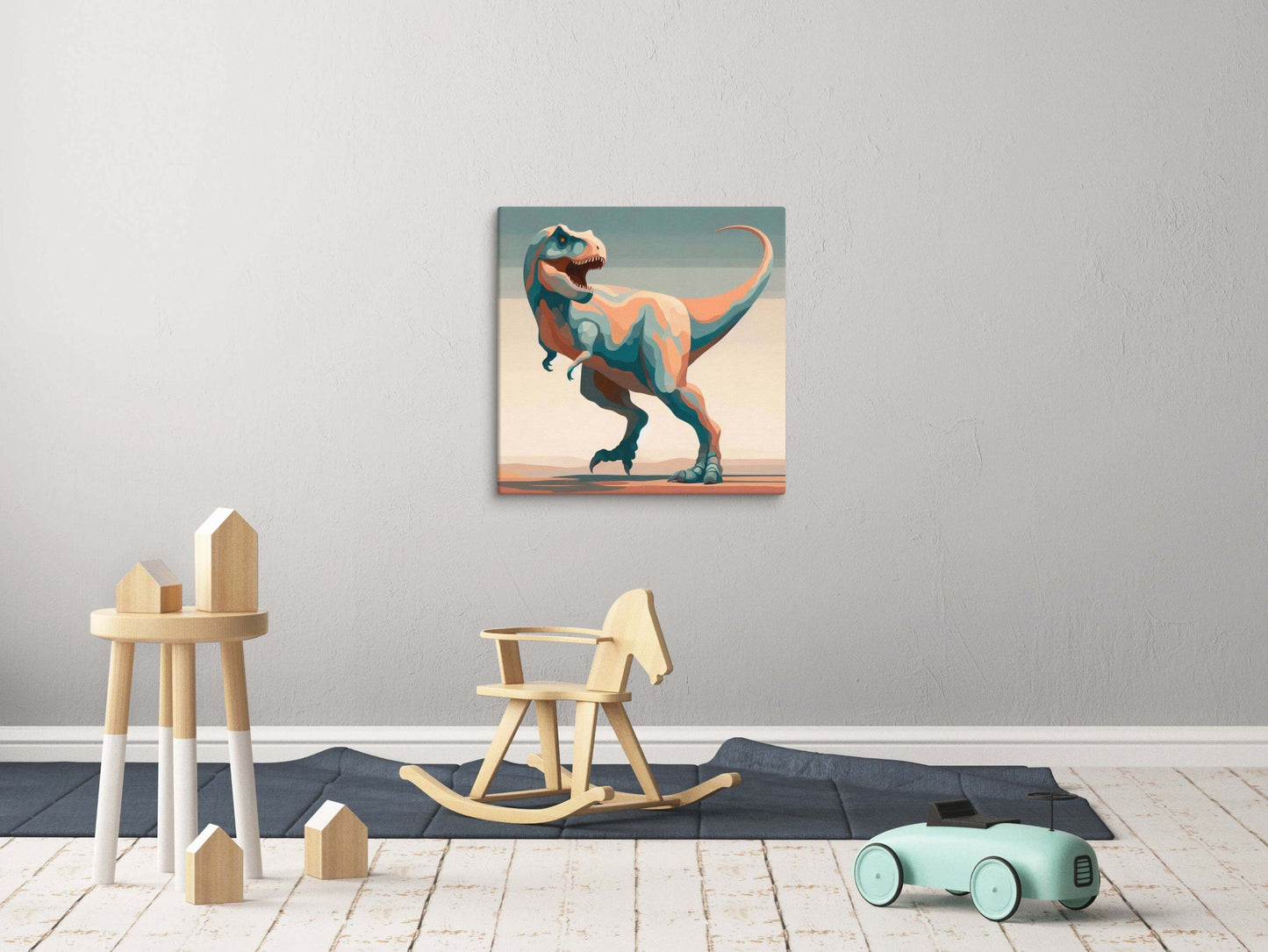 Wondershire, T-Rex Canvas Print – Solitary Majesty, Canvas,cute dinosaur print,dinosaur bedroom decor,dinosaur canvas print,dinosaur nursery decor,dinosaur room print,dinosaur themed gift,dinosaur wall decor,jurassic dinosaur art,kids dinosaur decor,kids