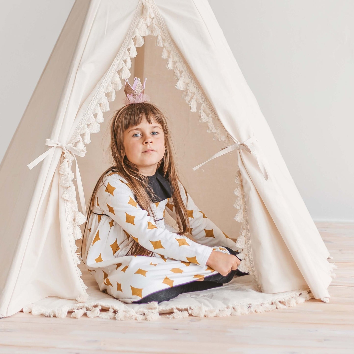 Wondershire, MINICAMP Boho Kids Teepee with Tassels, Canvas Teepee Tent,Childrens Room,DIY Indoor Kids Tent,Indoor Tipi Tent,Kids Decor,Minicamp,MINICAMP Boho Kids Teepee with Tassels,Nursery Decor,Tipi Tent,Toddler Teepee Tent