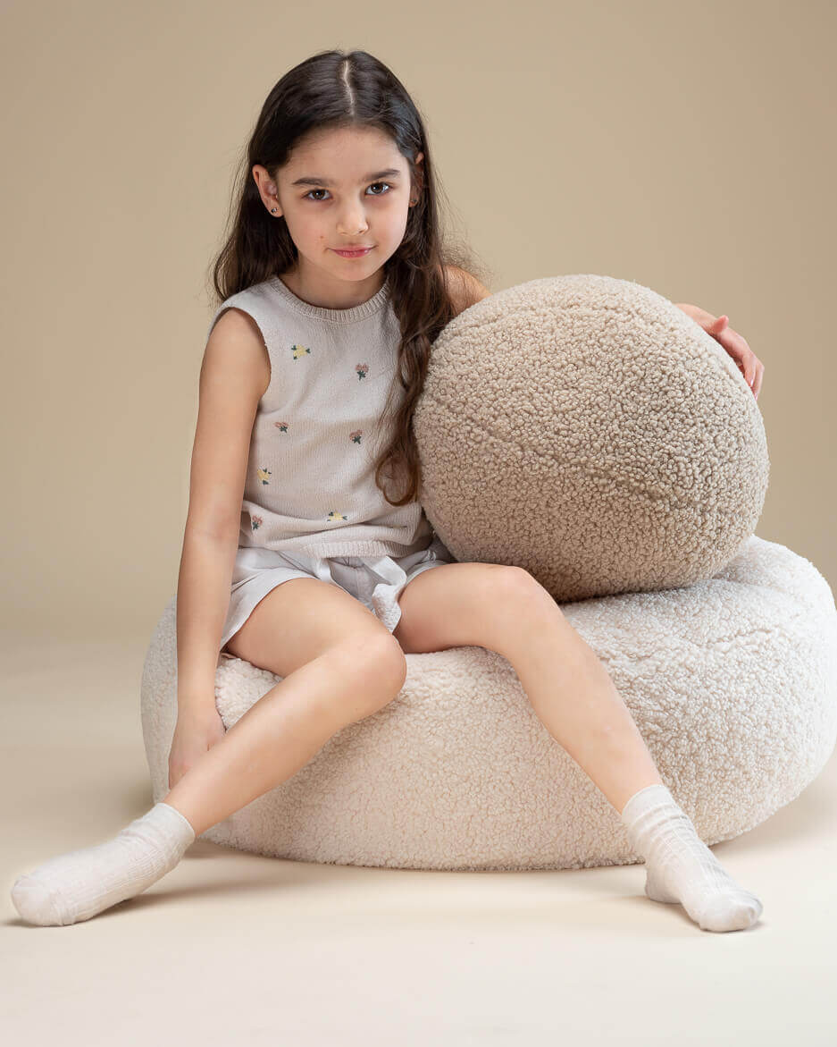 Wondershire, Wigiwama Cream White Ottoman, Childrens Room,Kids Decor,Nursery Decor,Ottoman,Wigiwama