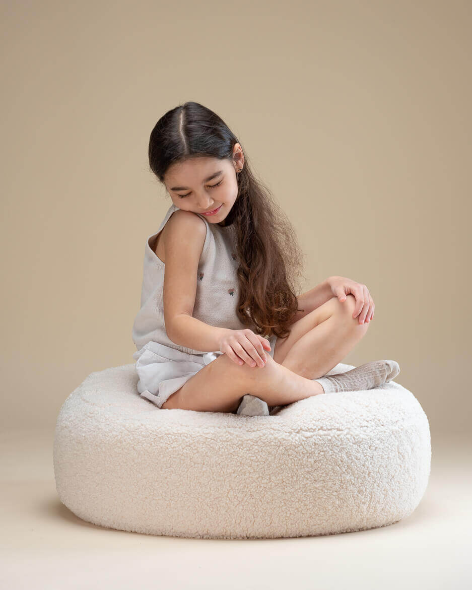Wondershire, Wigiwama Cream White Ottoman, Childrens Room,Kids Decor,Nursery Decor,Ottoman,Wigiwama