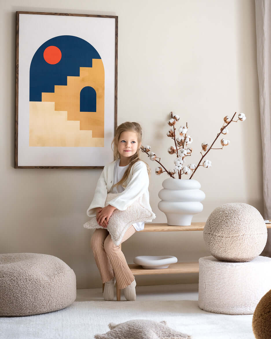 Wondershire, Wigiwama Cream White Star Cushion, Childrens Room,Kids Decor,Nursery Decor,Wigiwama,Wigiwama Cream White Star Cushion
