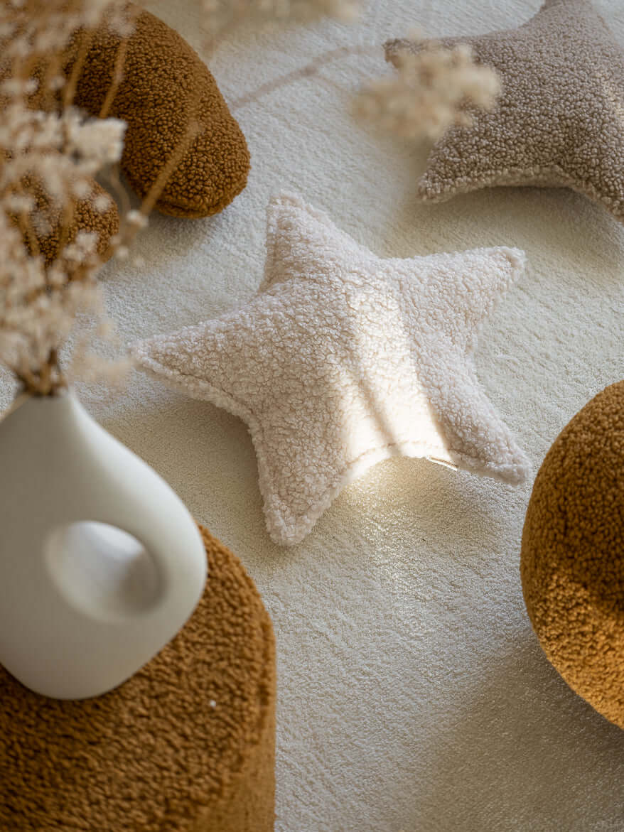 Wondershire, Wigiwama Cream White Star Cushion, Childrens Room,Kids Decor,Nursery Decor,Wigiwama,Wigiwama Cream White Star Cushion