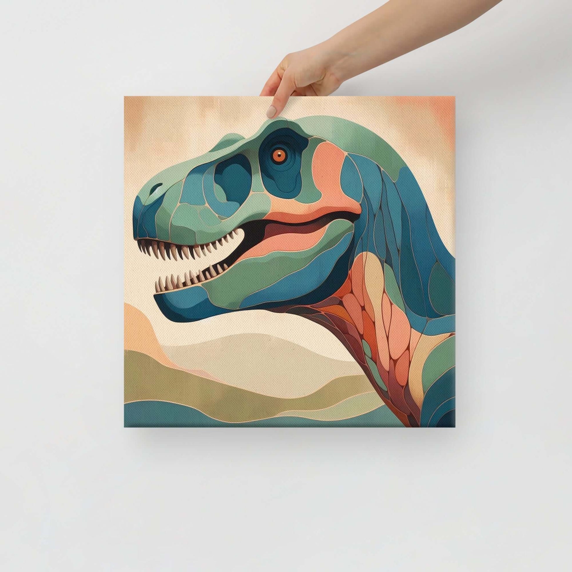 Wondershire, T-Rex Canvas Print – Wandering King, Canvas,cute dinosaur print,dinosaur bedroom decor,dinosaur canvas print,dinosaur nursery decor,dinosaur room print,dinosaur themed gift,dinosaur wall decor,jurassic dinosaur art,kids dinosaur decor,kids ro
